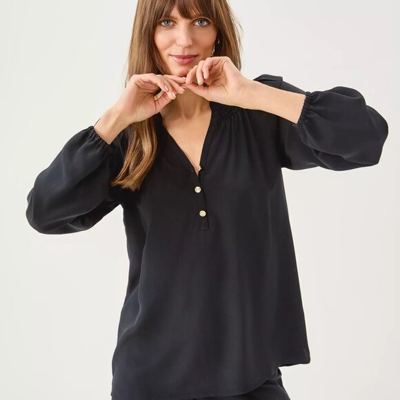 Lilly Pulitzer Tops - New Lilly Pulitzer Elsa Silk Top, Black, Nior